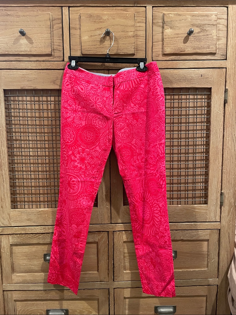 Southern Tide Pink Red Floral Print Pants sz 2